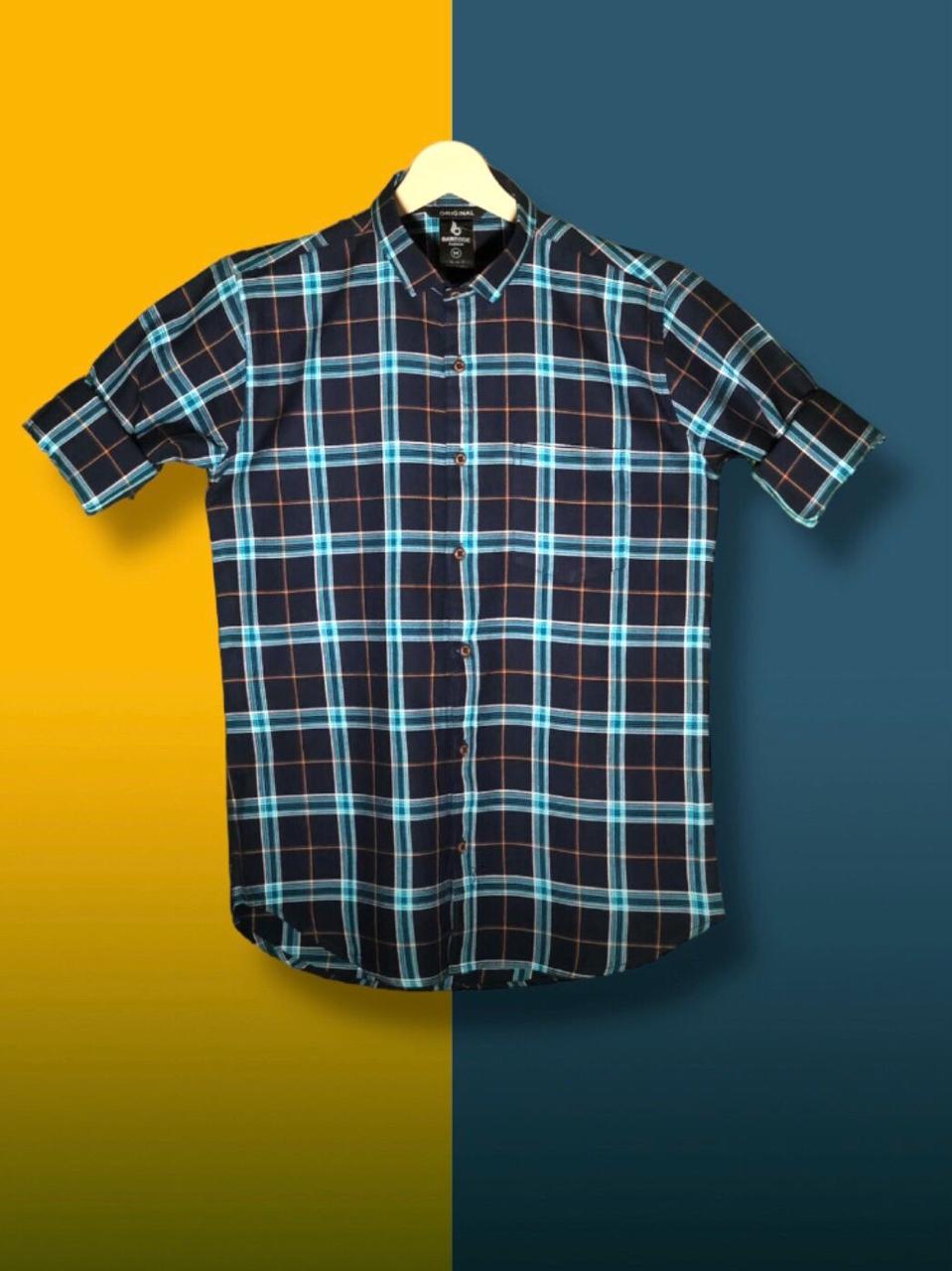 Men’s Premium Cotton Checks Shirt | Teal & Beige Checks (Copy) (Copy) (Copy) (Copy)