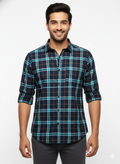 Men’s Premium Cotton Checks Shirt | Teal & Beige Checks (Copy) (Copy) (Copy) (Copy)