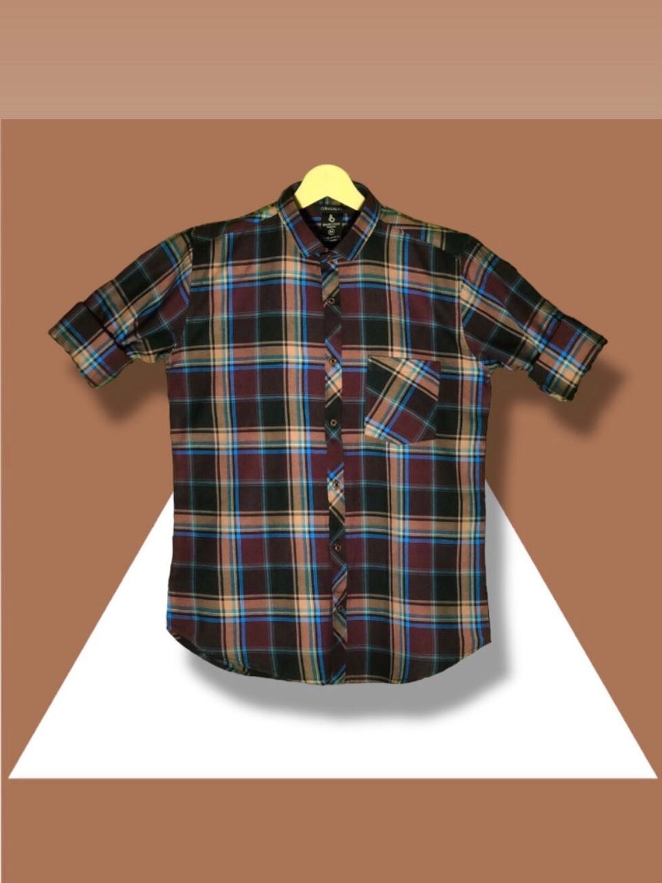 Men’s Premium Cotton Checks Shirt | Teal & Beige Checks (Copy) (Copy) (Copy)
