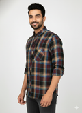 Men’s Premium Cotton Checks Shirt | Teal & Beige Checks (Copy) (Copy) (Copy)