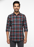 Men’s Premium Cotton Checks Shirt | Teal & Beige Checks (Copy) (Copy)