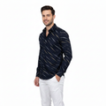 Navy Blue Abstract Shirt P138