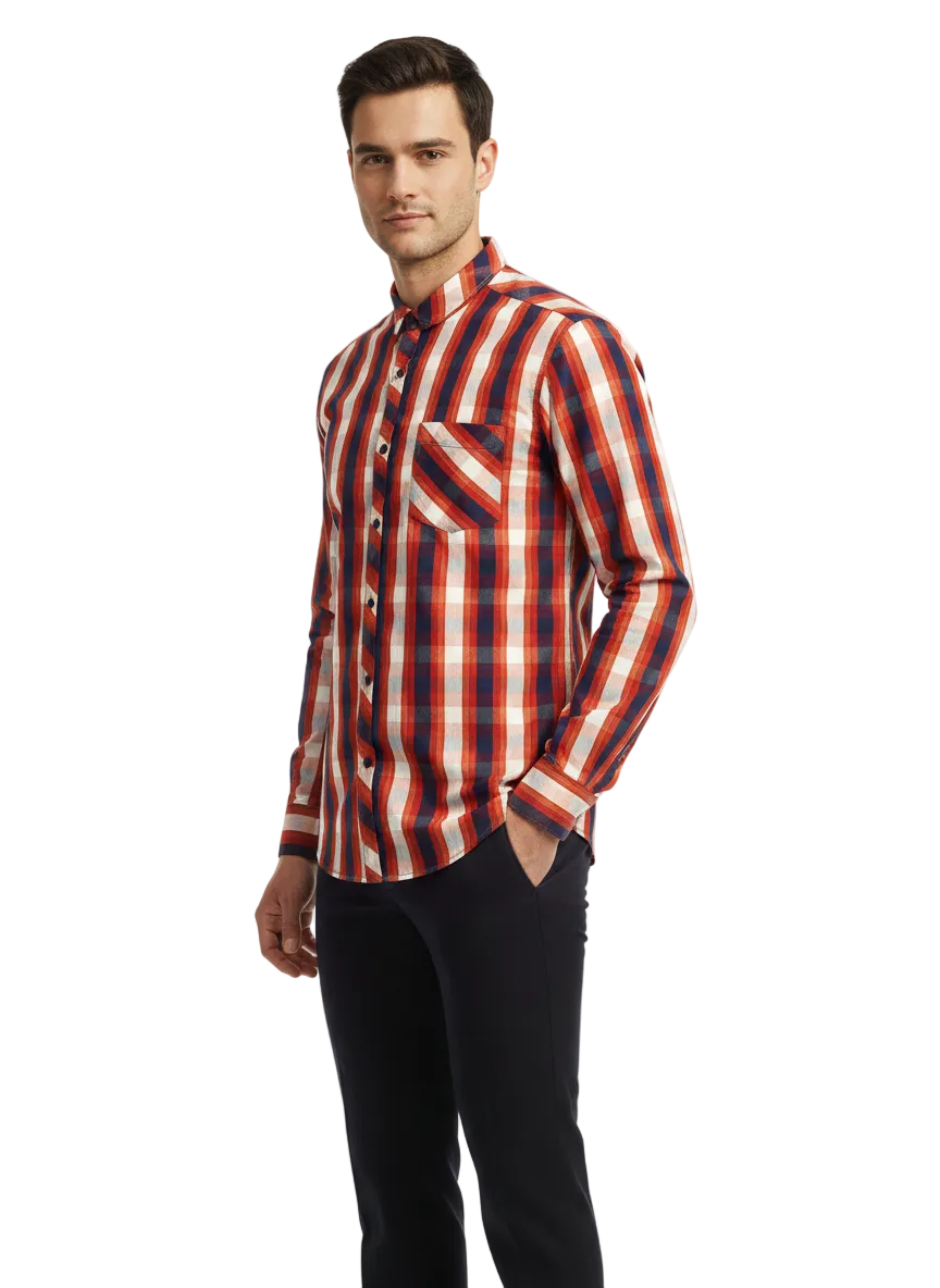 Multi Colour Red Lining Shirt H212