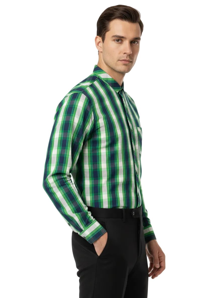 Multi Colour Green Lining Shirt H213
