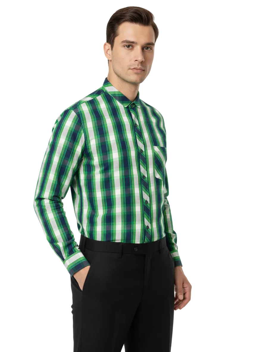 Multi Colour Green Lining Shirt H213