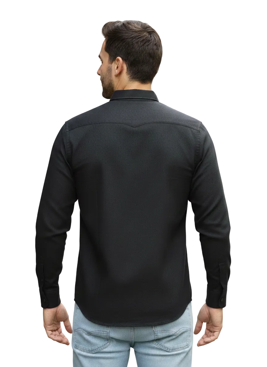 Black Linen Shirt - L238