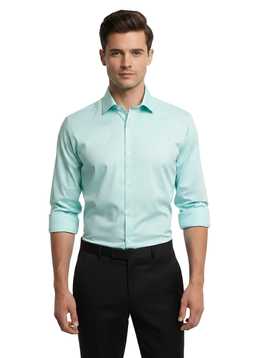 Light Blue Fine Cotton Shirt - F370