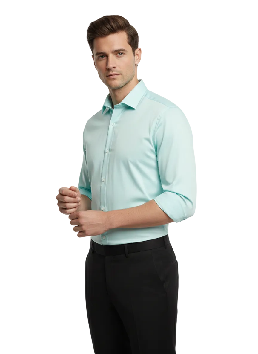 Light Blue Fine Cotton Shirt - F370