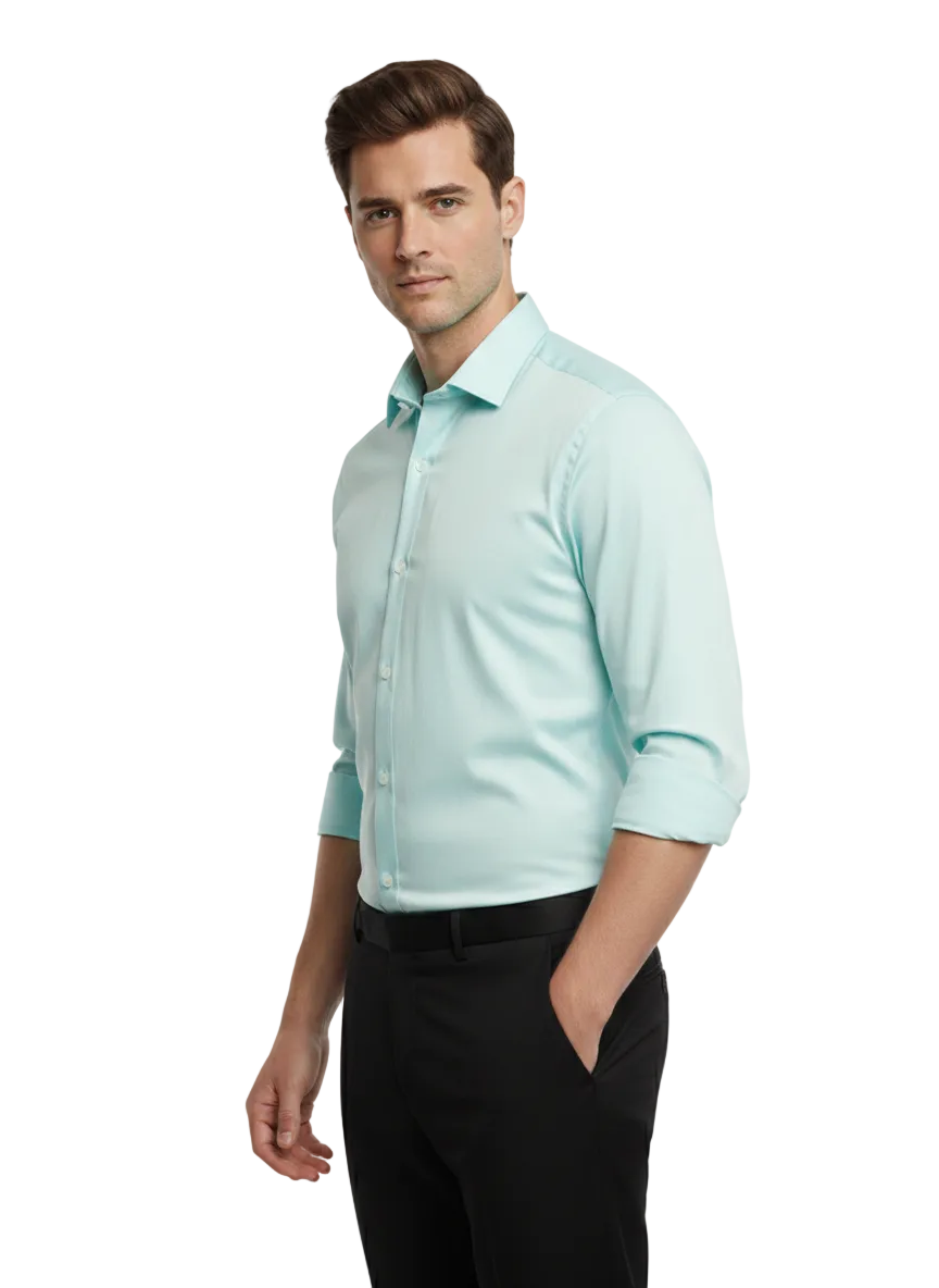 Light Blue Fine Cotton Shirt - F370