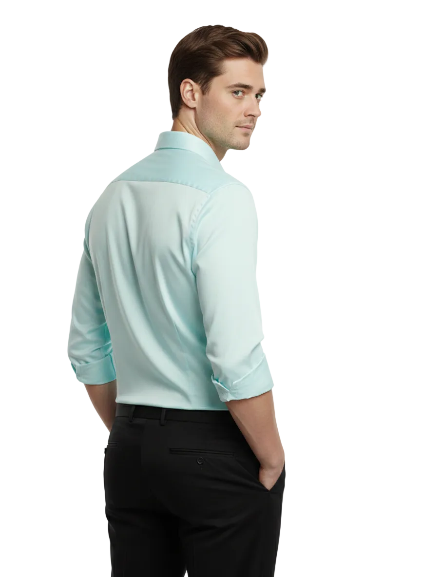 Light Blue Fine Cotton Shirt - F370