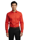 Tangerine Red Fine Cotton Shirt - F160