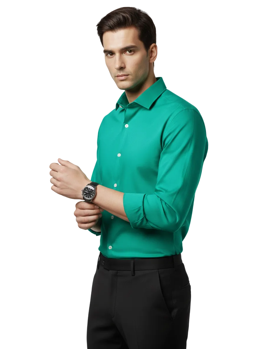 Green Fine Cotton Shirt - F168