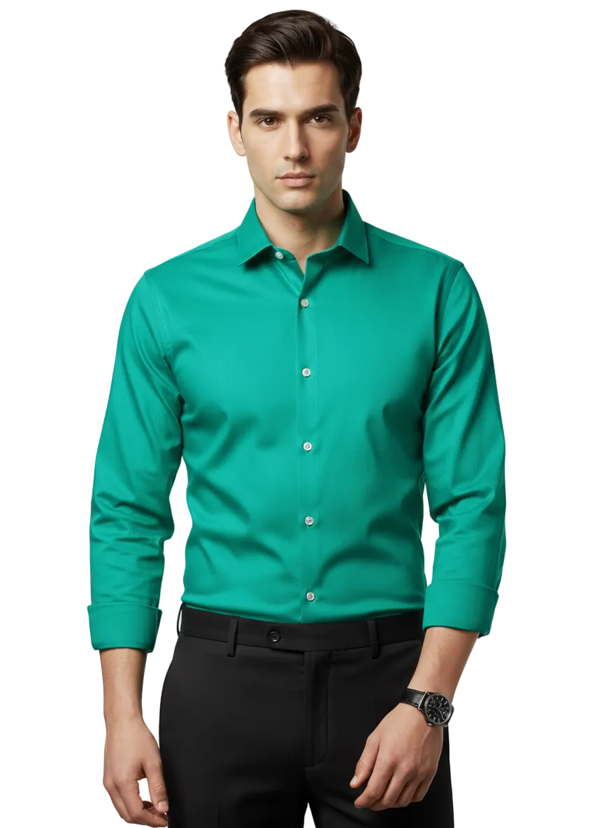 Green Fine Cotton Shirt - F168