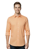 Light Orange Fine Cotton Shirt - F153