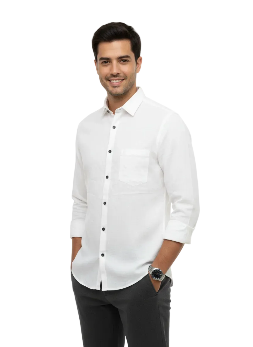White Linen Shirt - L230