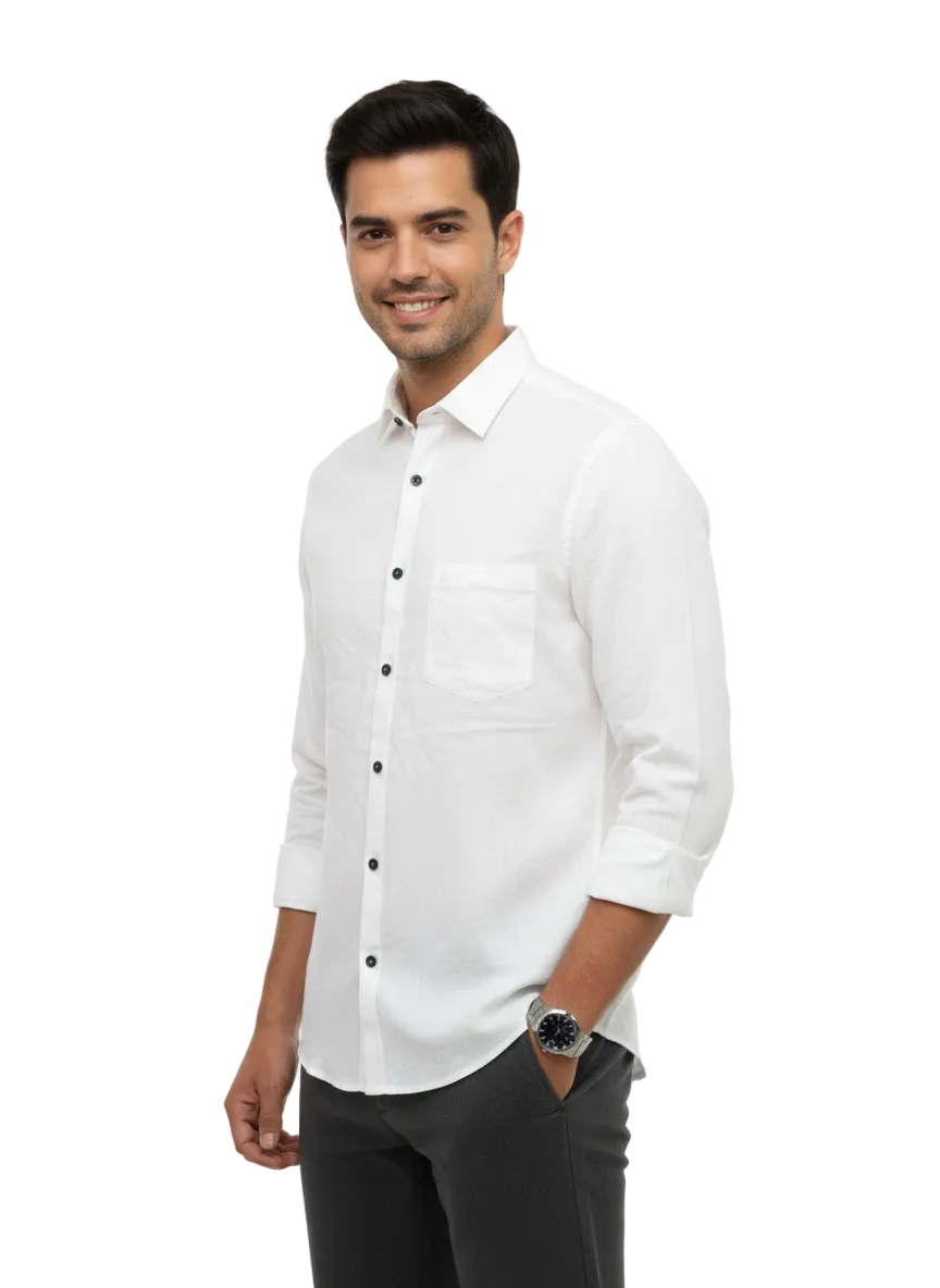 White Linen Shirt - L230