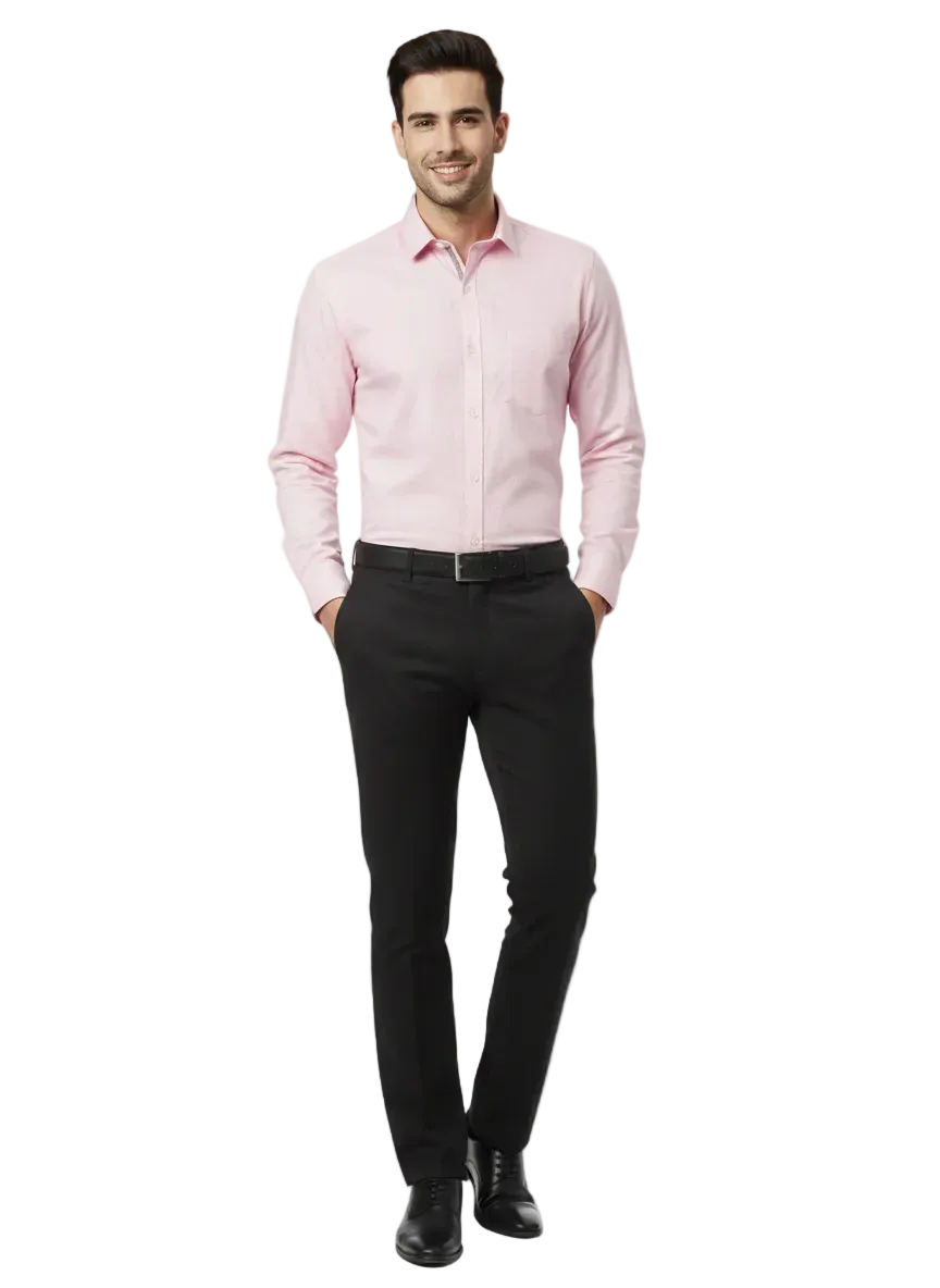 Light Pink Fine Cotton Shirt - F162