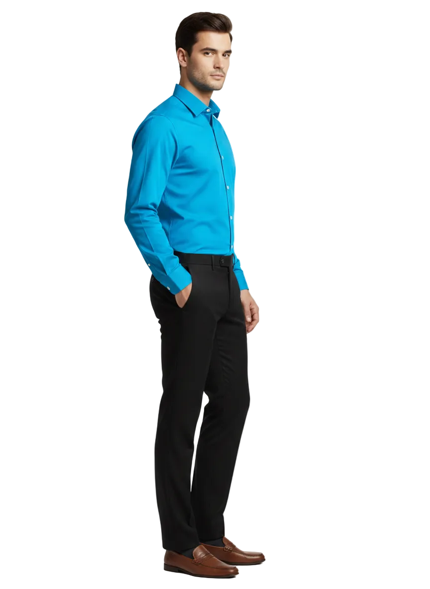 Olympic Blue Fine Cotton Shirt - F157