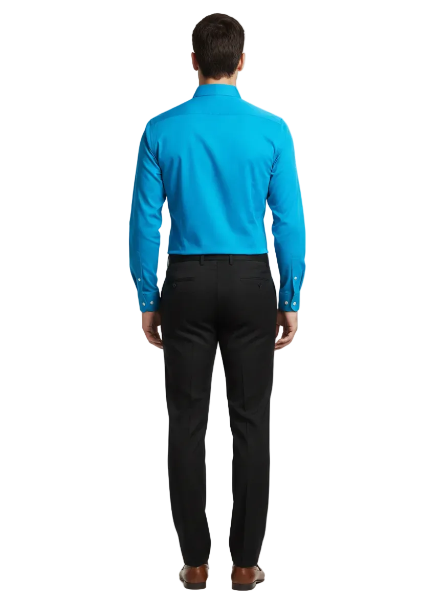 Olympic Blue Fine Cotton Shirt - F157