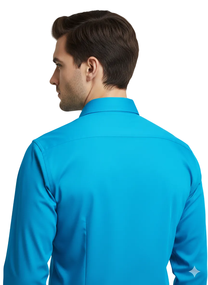Olympic Blue Fine Cotton Shirt - F157