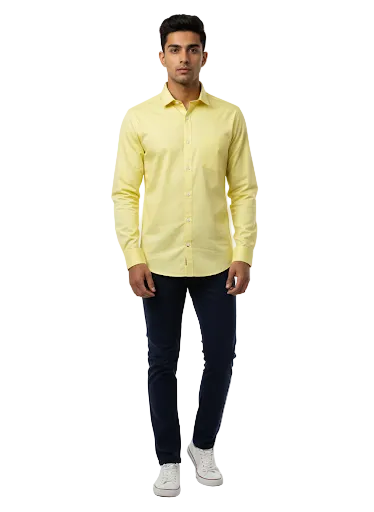 Yellow Fine Cotton Shirt F165