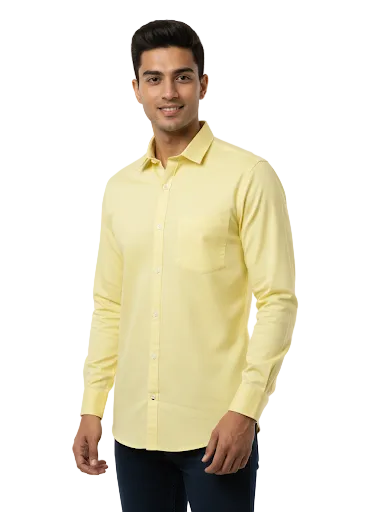 Yellow Fine Cotton Shirt F165