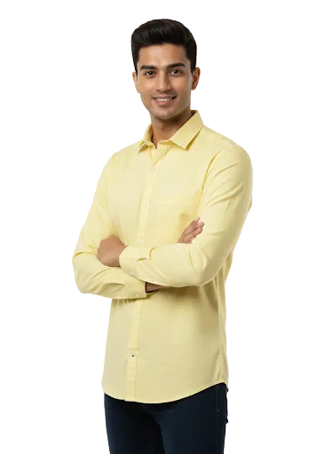 Yellow Fine Cotton Shirt F165