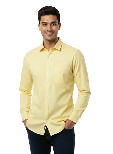 Yellow Fine Cotton Shirt F165