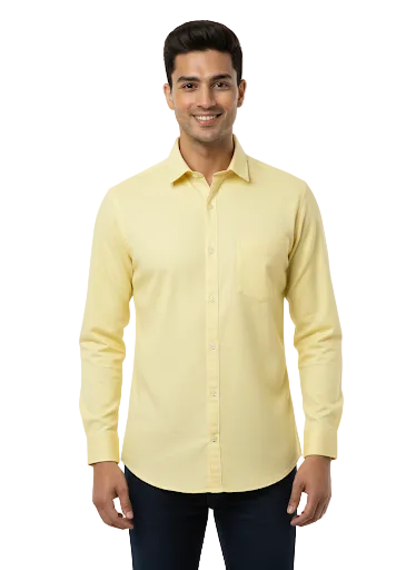Yellow Fine Cotton Shirt F165