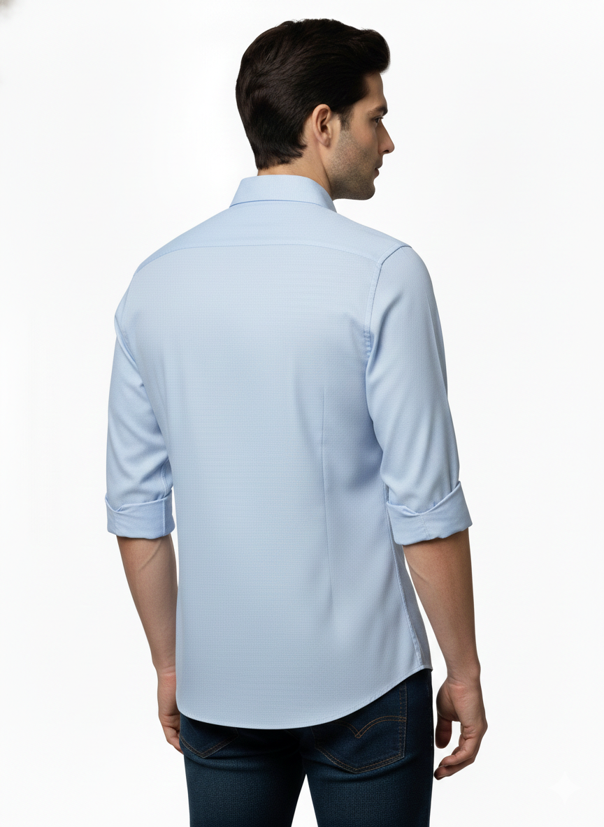 Light Blue Pure Cotton Shirt - A310