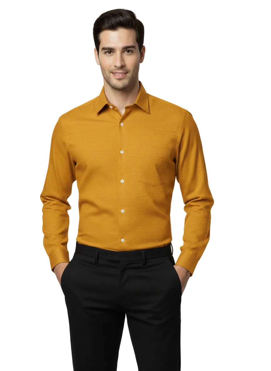 Gold Pure Cotton Shirt- A309
