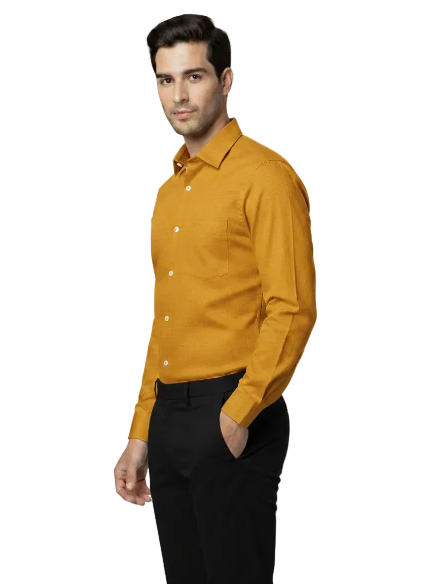 Gold Pure Cotton Shirt- A309