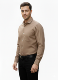 Dark Khaki Pure Cotton Shirt - A299