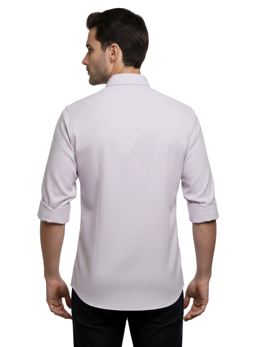 Light Purple Pure Cotton Shirt- A307