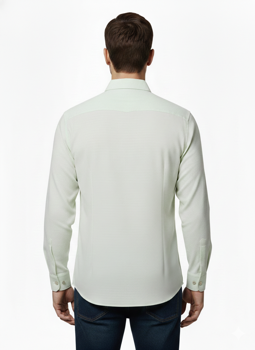 Light Green Cotton Shirt - A312