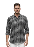 Grey and Black Checks Shirt H194