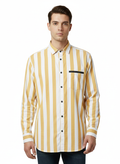 Yellow and White Lining Shirt H227