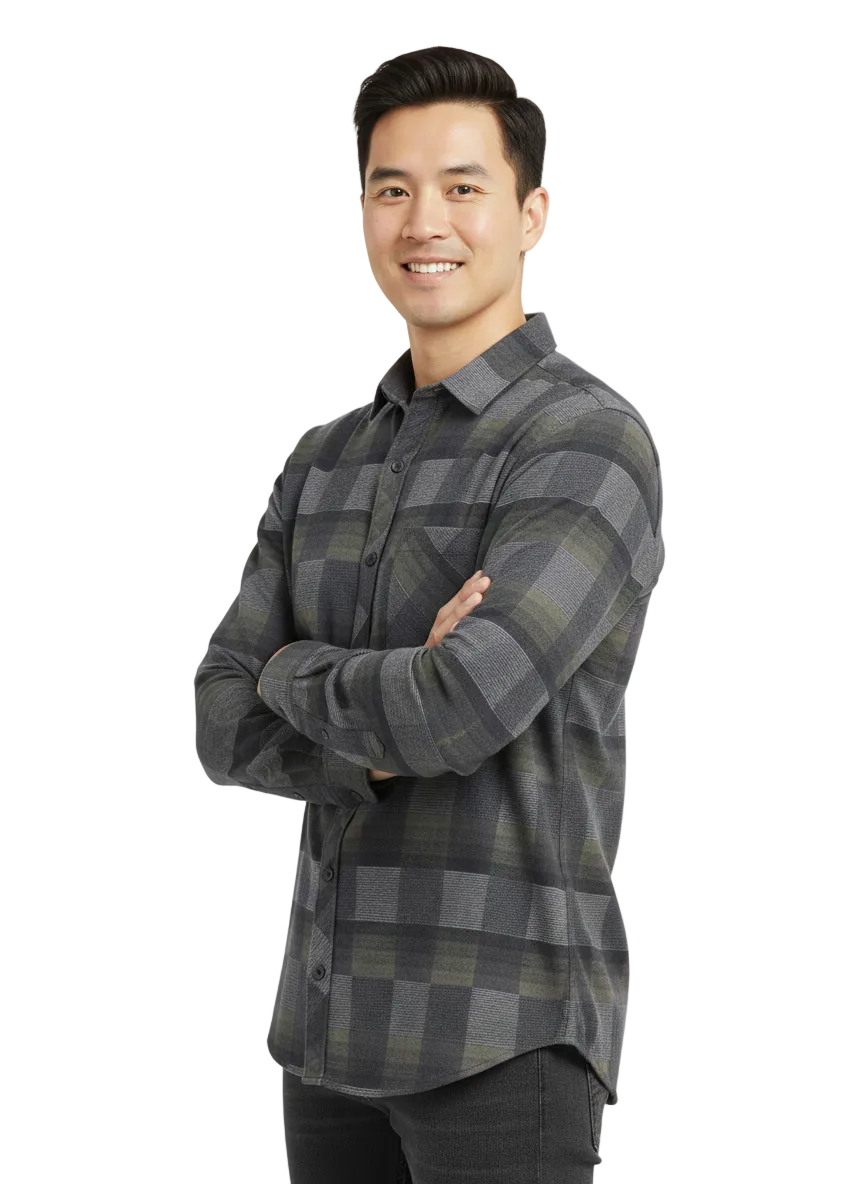 Black Checks Shirt H222