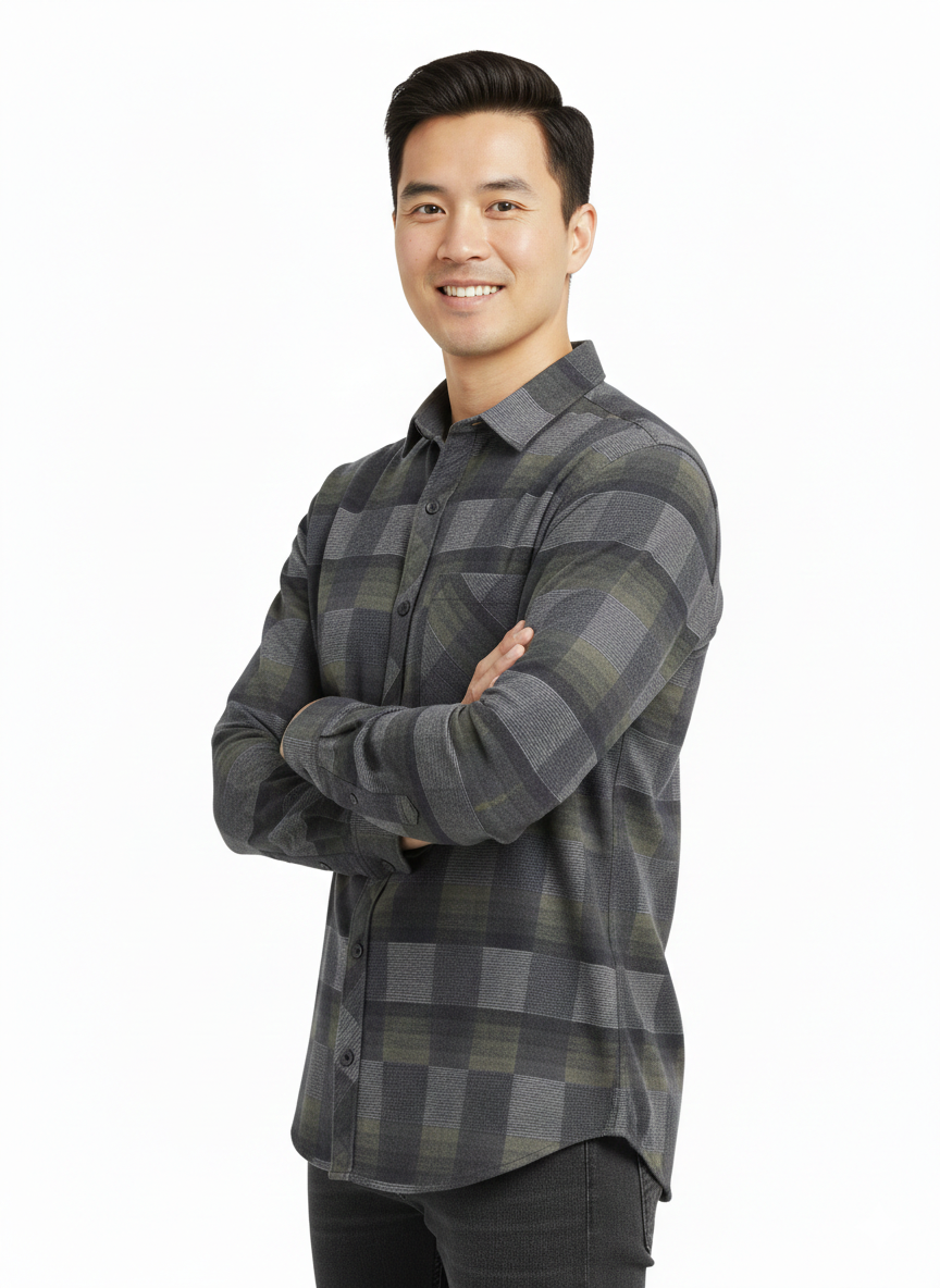 Black Checks Shirt H222