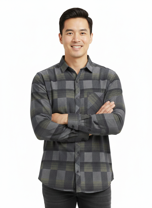 Black Checks Shirt H222