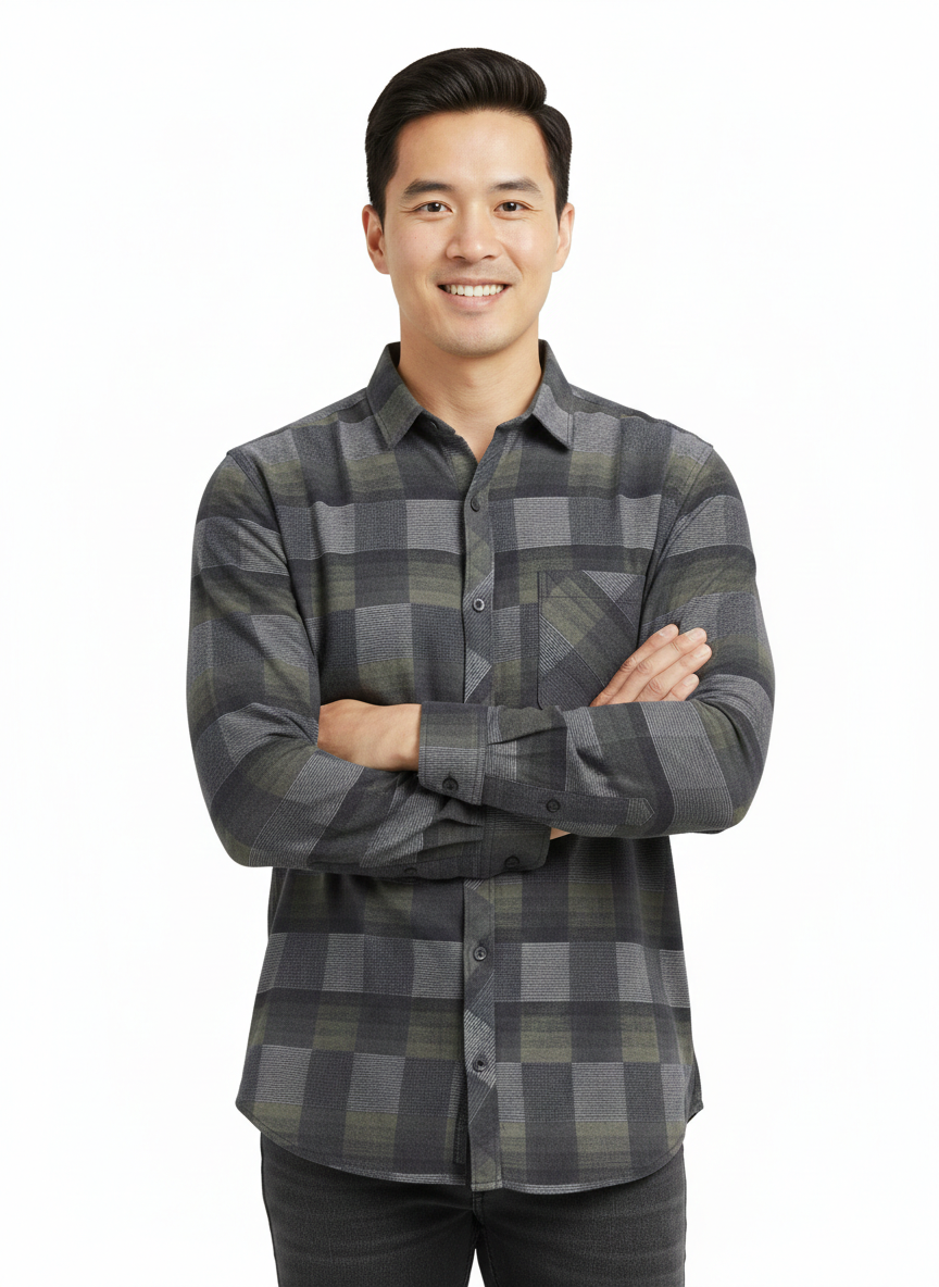 Black Checks Shirt H222