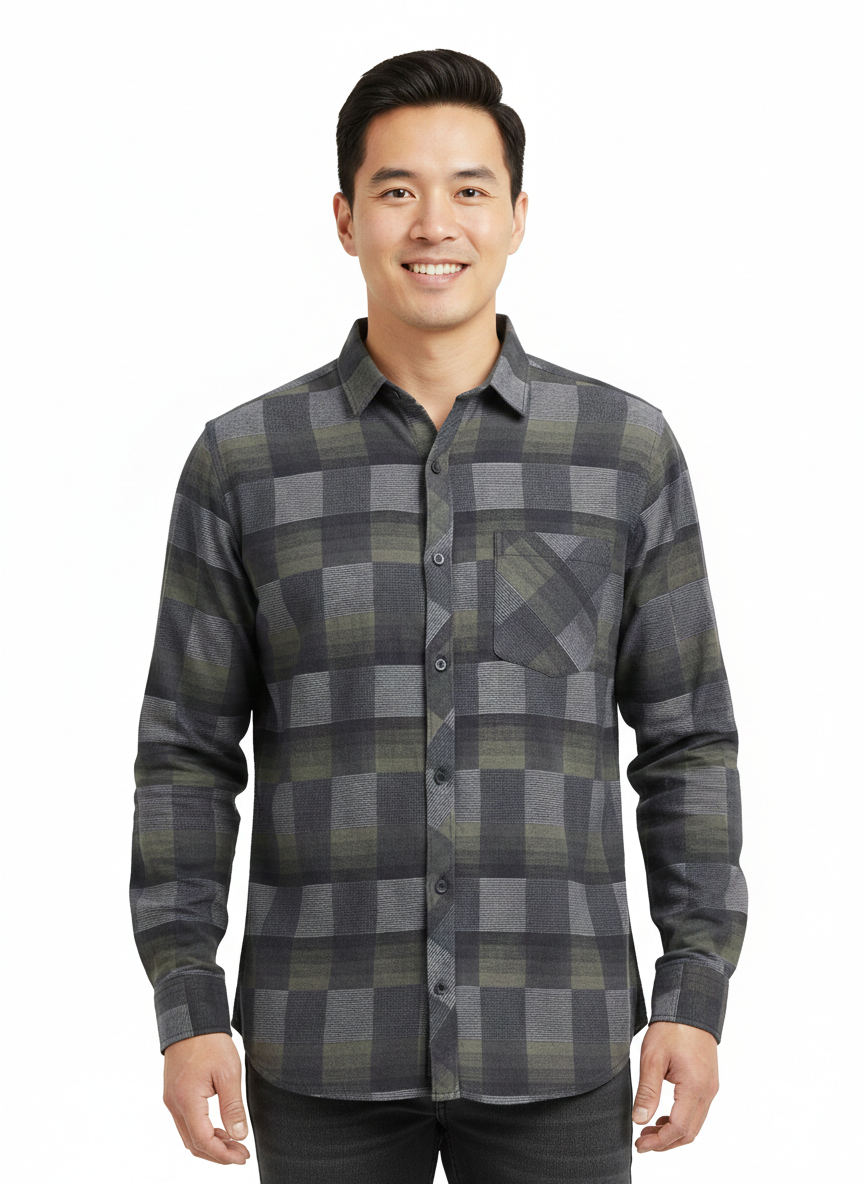 Black Checks Shirt H222