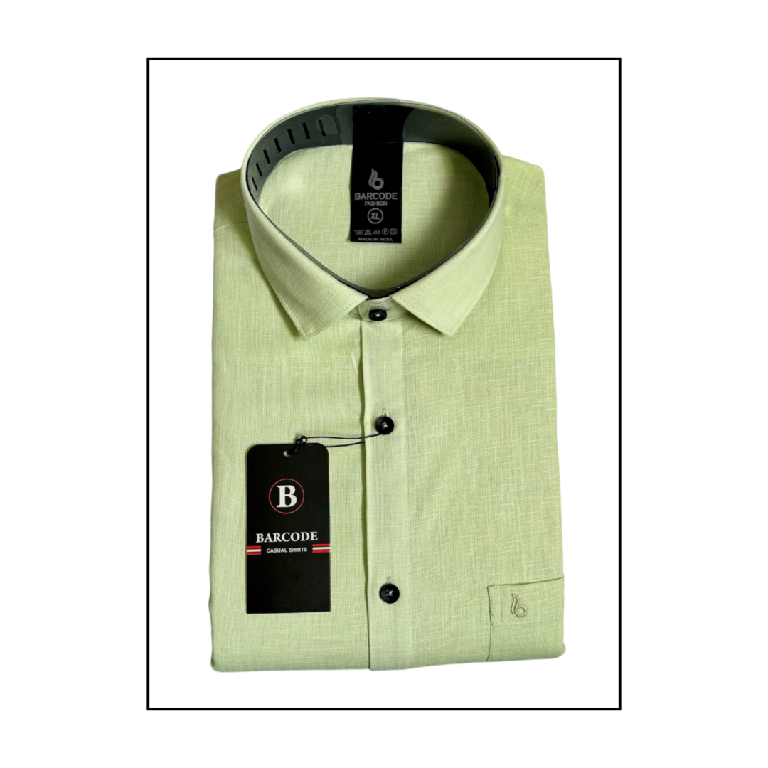 Light Green Linen Shirt - L242