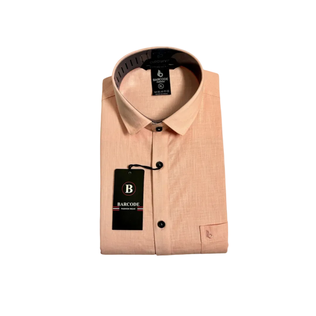 Light Orange Linen Shirt - L234