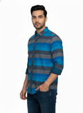 Blue Horizontal Stripes H218