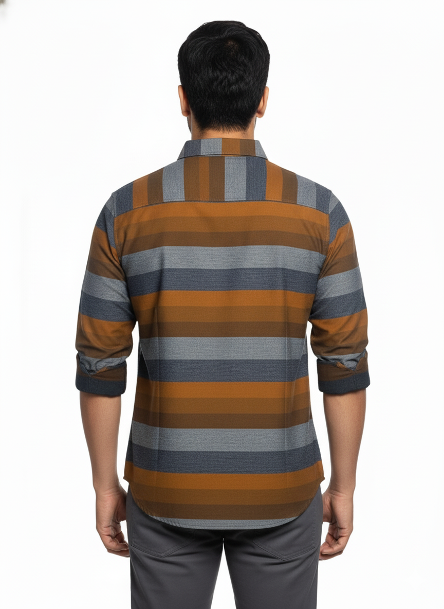 Khaki Horizontal Stripes H219