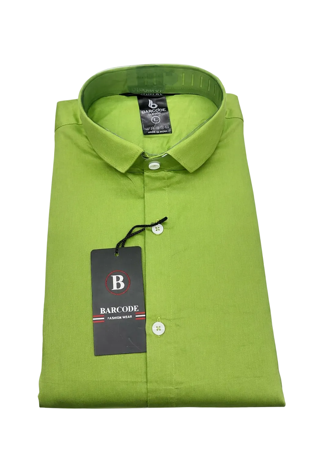 Olive Green Fine Cotton Shirt - F371