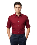 Maroon Fine Cotton Shirt - F154