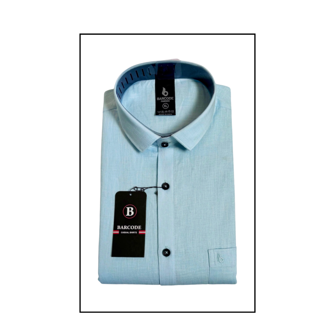 Light Blue Linen Shirt - L243