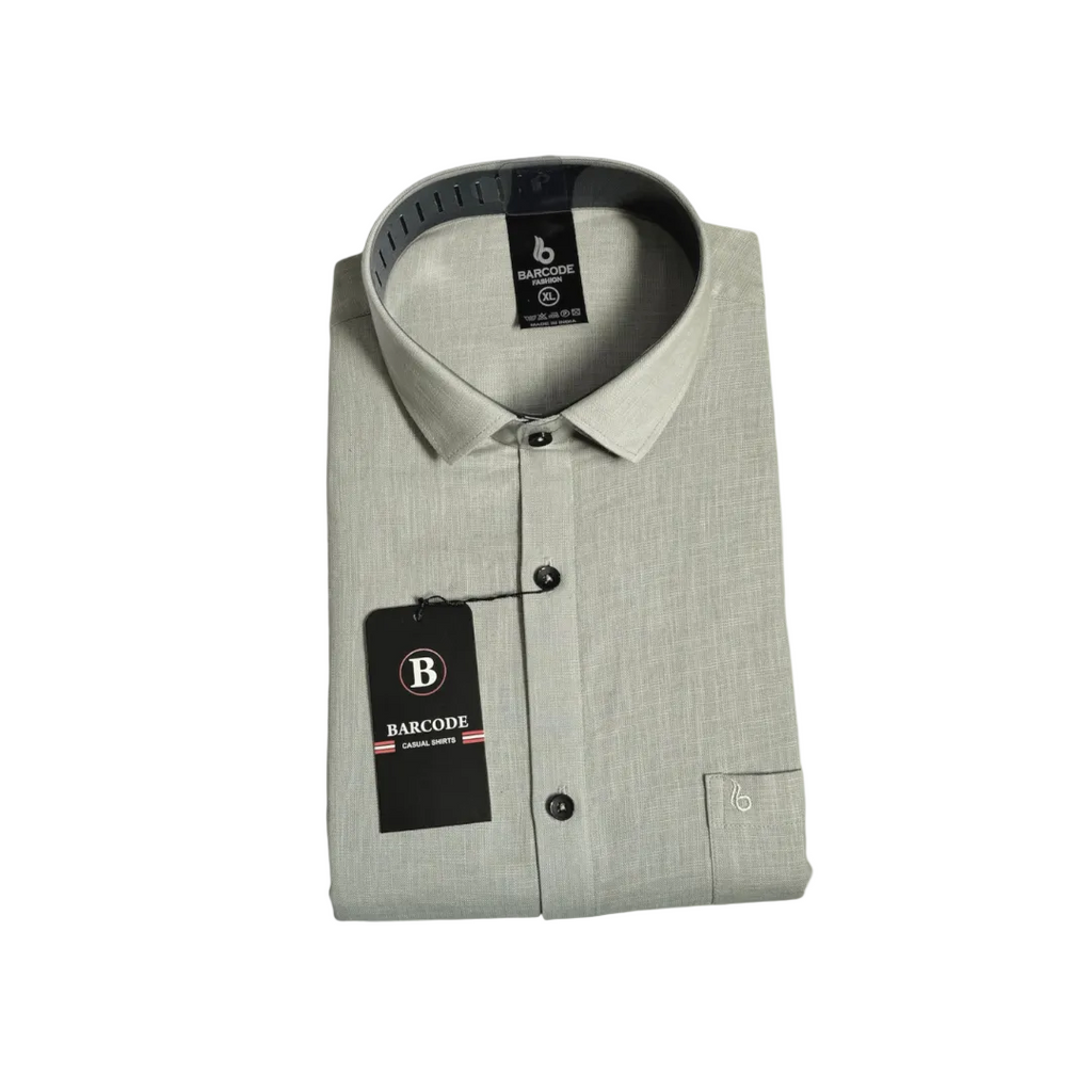 Grey Linen Shirt - L236